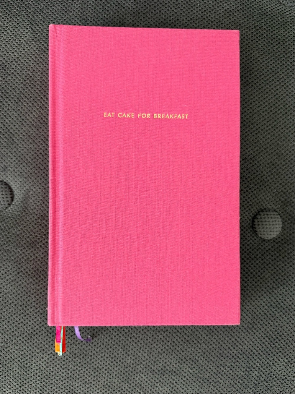 Kate Spade Lined Pink Hardcover Journal - "Eat Cake For Breakfast"